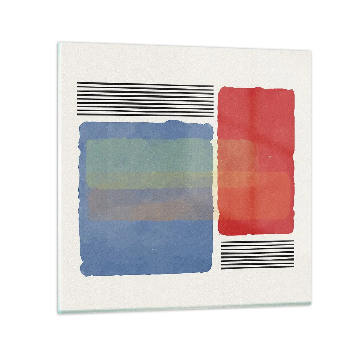 Schilderen op glas - De geest en de letter van de geometrie - 60x60 cm