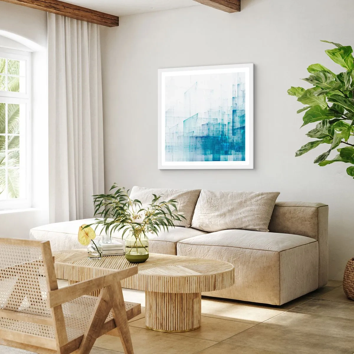 Poster in een witte lijst - Hoe ruimte geworden is - 40x40 cm