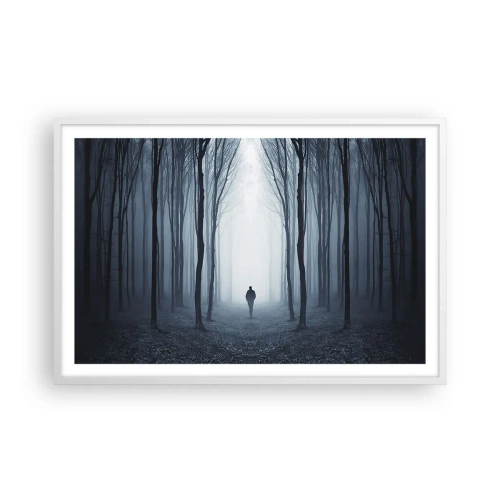 Poster in een witte lijst - En alles is eenvoudig en duidelijk - 91x61 cm