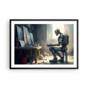 Poster in een zwarte lijst - De scheppingsdaad - 70x50 cm
