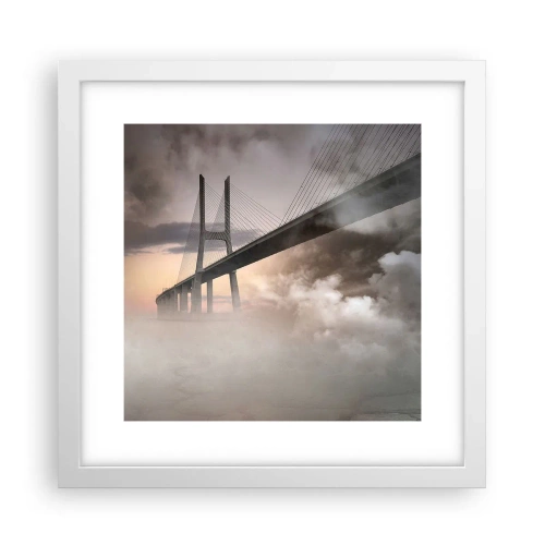 Poster in een witte lijst - Bij de rivier die niet bestaat - 30x30 cm