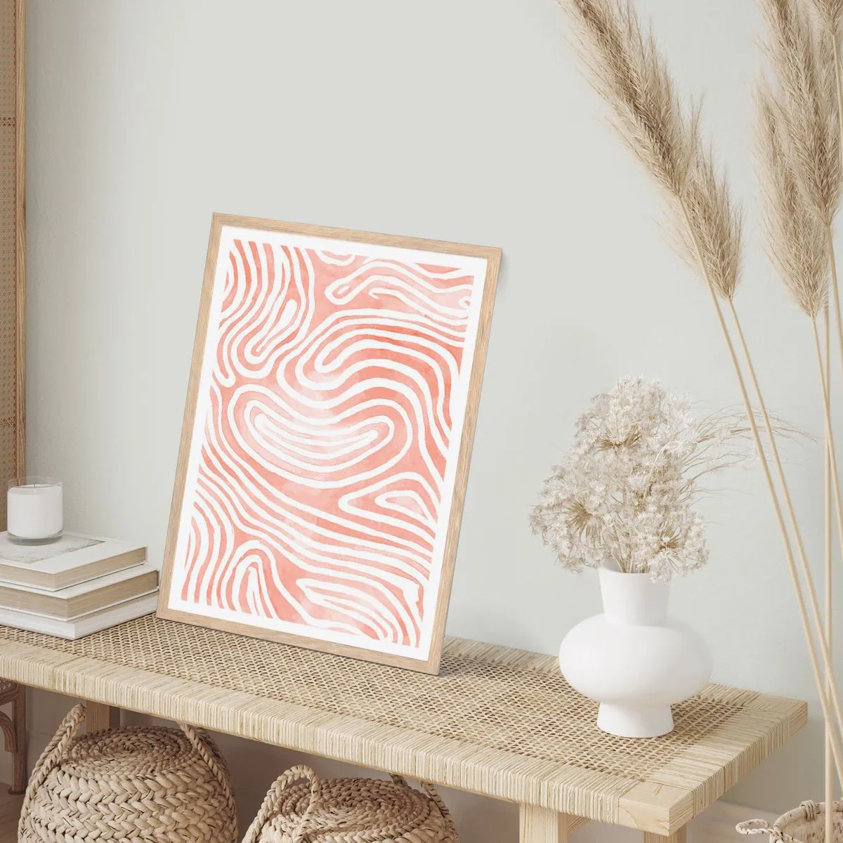 Een poster in een licht eiken lijst - In het koraallabyrint - 61x91 cm
