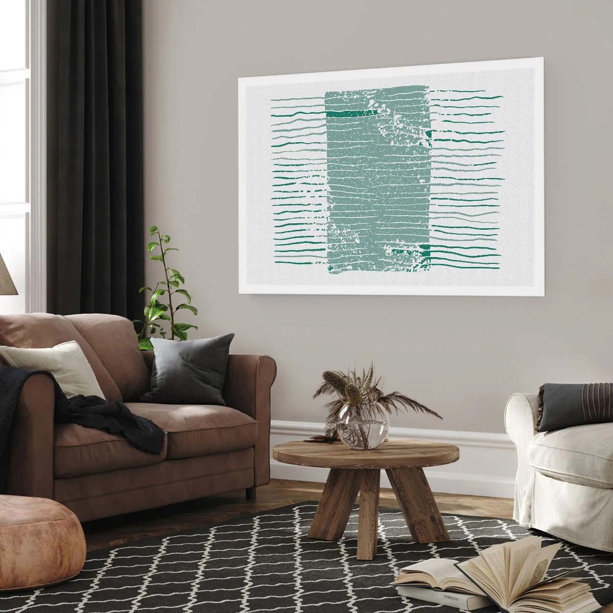 Poster - Mariene abstractie - 70x50 cm