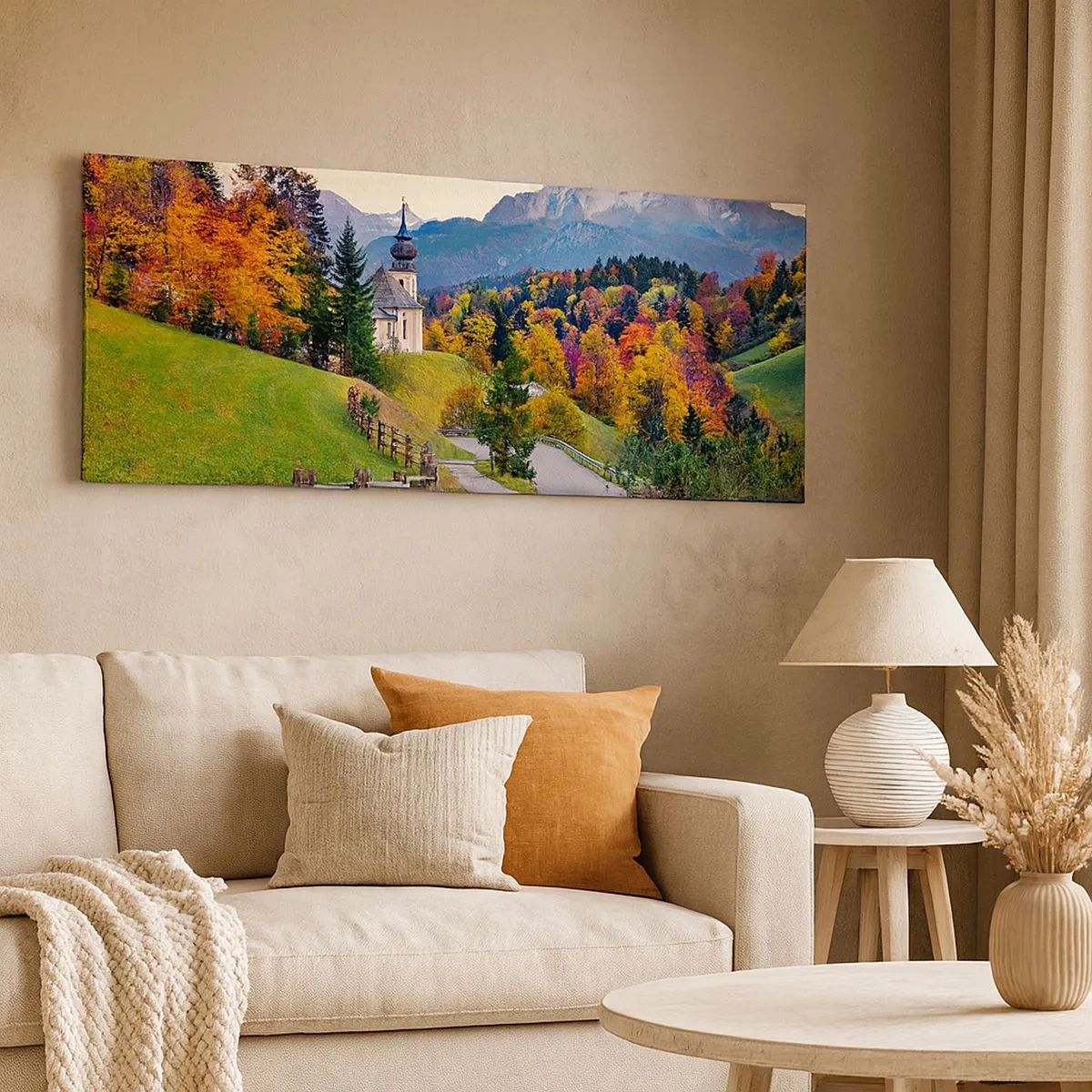 Schilderen op canvas - Landschap zoals geschilderd - 100x40 cm