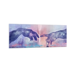 Schilderen op glas - Goddelijke levensvonk - 140x50 cm