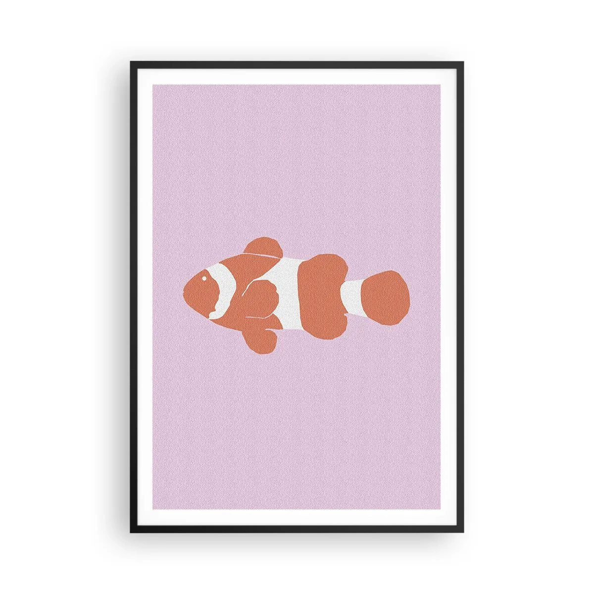 Poster in een zwarte lijst - In koraal dat bij haar gezicht en staart past - 70x100 cm