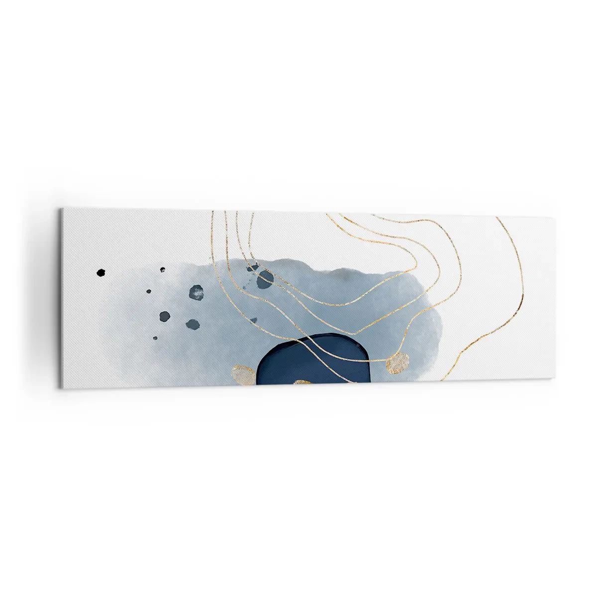 Schilderen op canvas - Blauw en goud fantasie - 160x50 cm