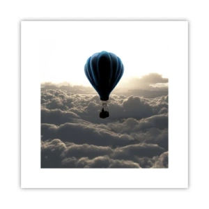 Poster - Een zwerver boven de wolken - 30x30 cm