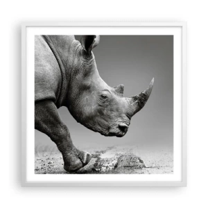 Poster in een witte lijst - Onstuitbare kracht - 60x60 cm