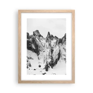 Een poster in een licht eiken lijst - Granieten gevaarlijke nok - 30x40 cm