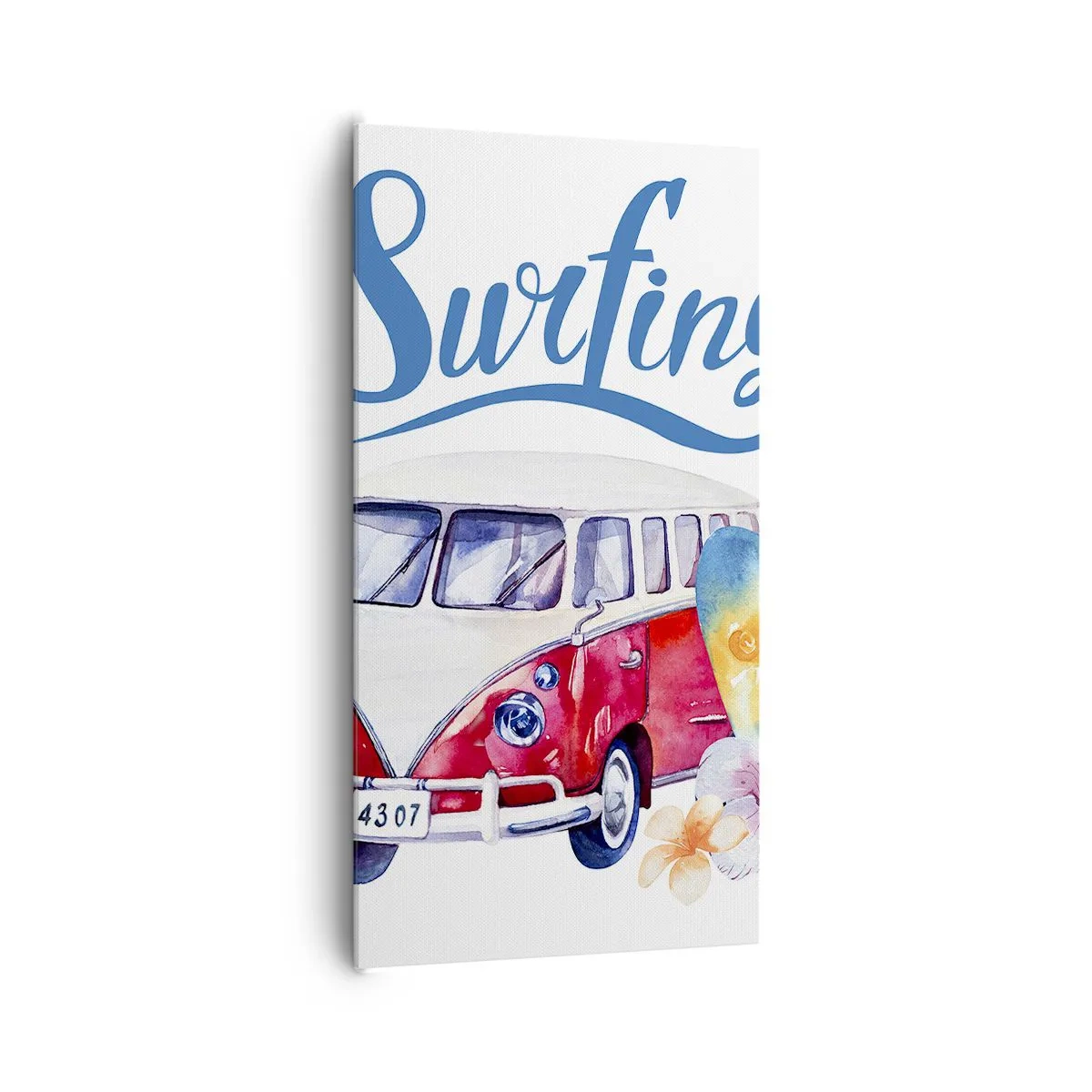 Schilderen op canvas - Komkommer - een klassieker voor een surfer - 65x120 cm