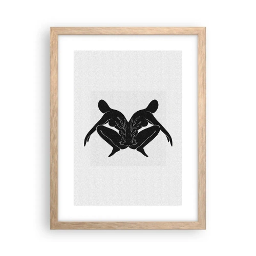 Een poster in een licht eiken lijst - Een gemeenschappelijke ziel - 30x40 cm