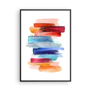 Poster in een zwarte lijst - Omhoog en omlaag - 70x100 cm