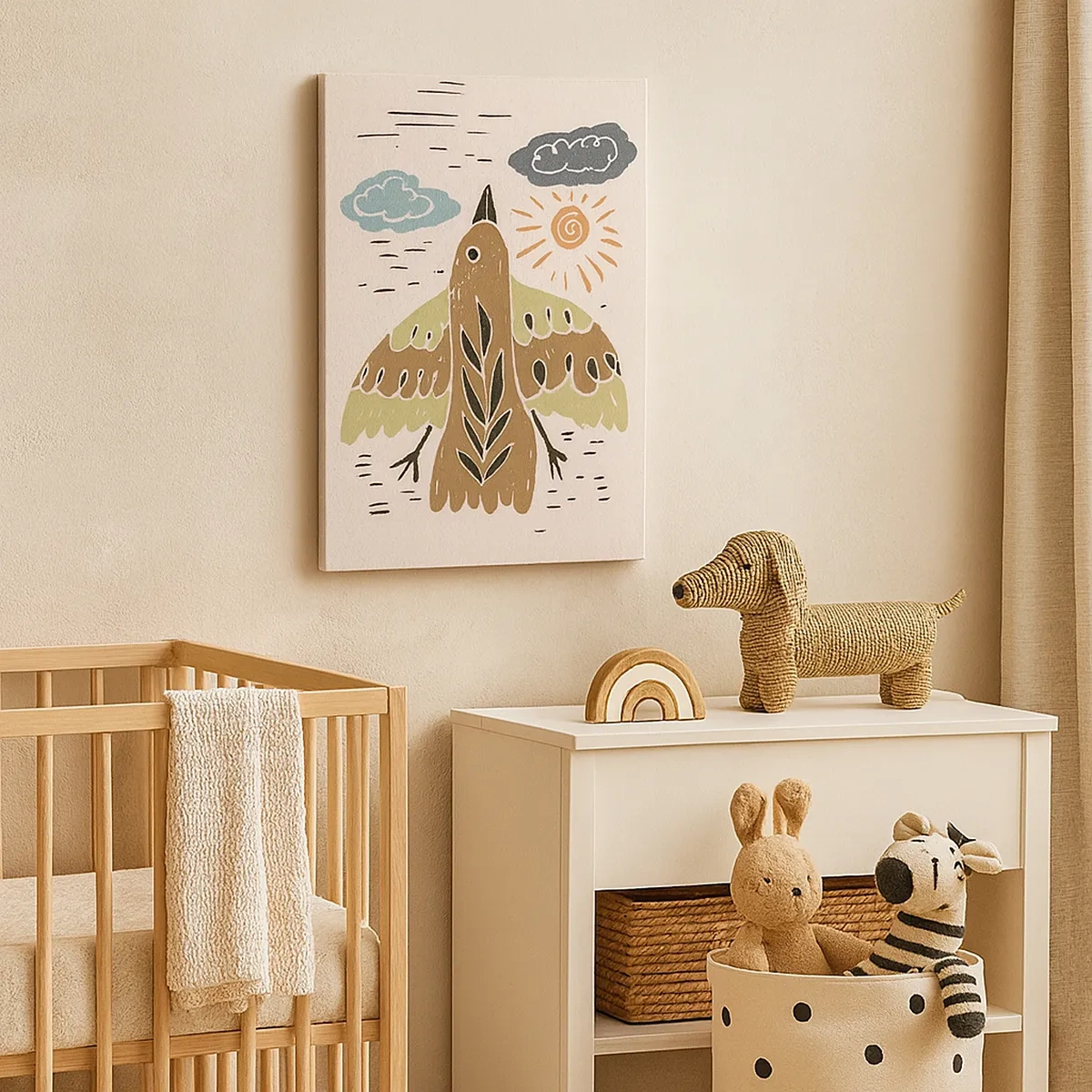 Schilderen op canvas - Een vreugdevolle vlucht - 50x70 cm