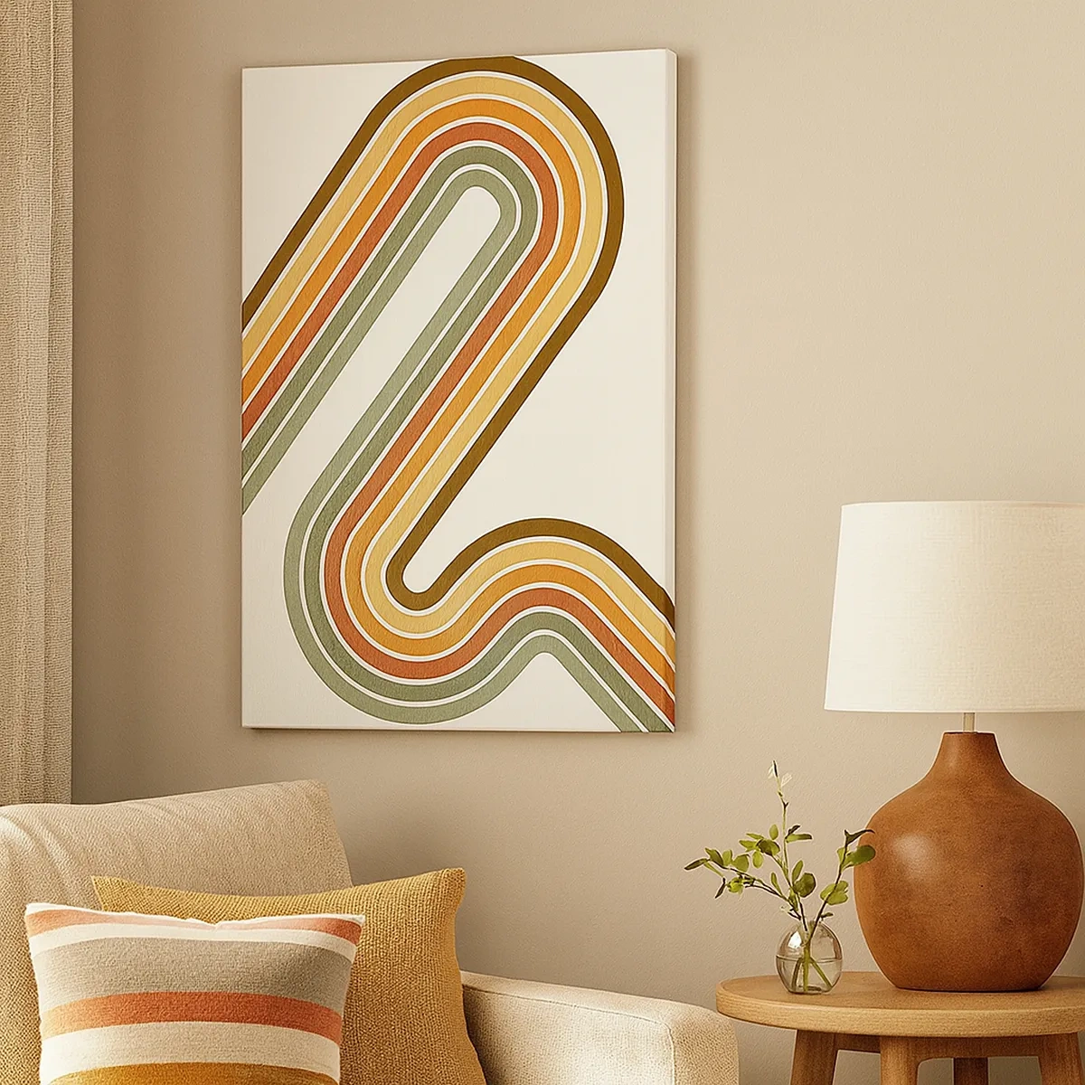 Schilderen op canvas - Zigzag naar het doel - 50x70 cm