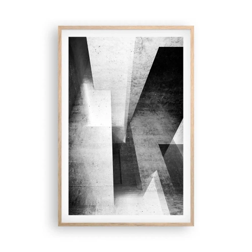 Een poster in een licht eiken lijst - De structuur van de ruimte - 61x91 cm