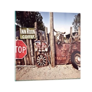 Schilderen op glas - En de tijd is gestopt - 30x30 cm