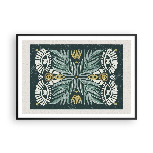 Poster in een zwarte lijst - Als een volksuitsnede - 100x70 cm