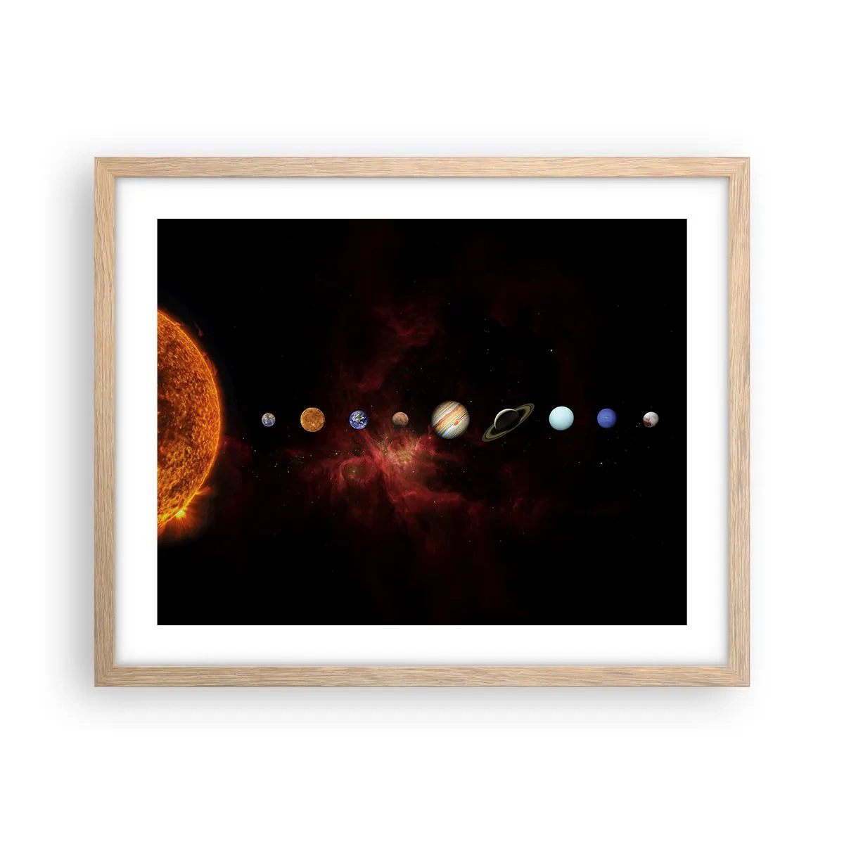 Een poster in een licht eiken lijst - Onze buurt - 50x40 cm