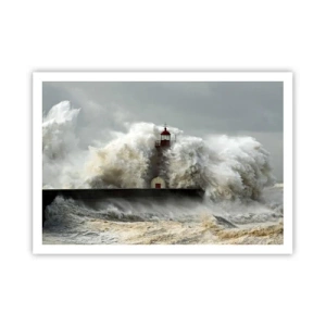Poster - De woede van de oceaan - 100x70 cm