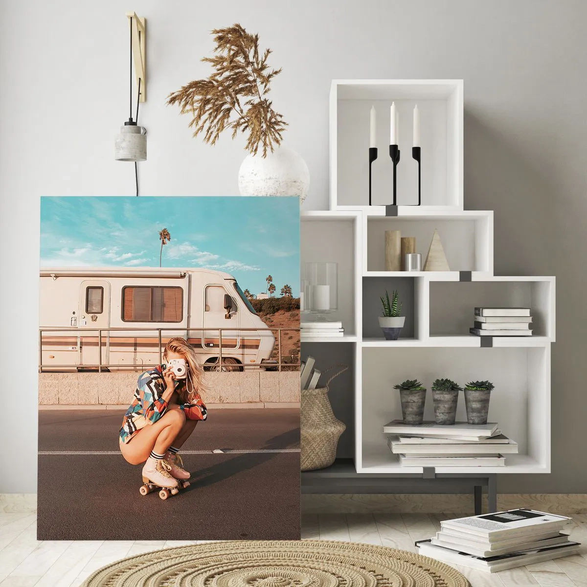 Schilderen op glas - Lach alsjeblieft! - 80x120 cm