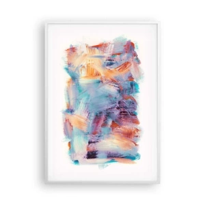 Poster in een witte lijst - Een kleurrijke puinhoop - 70x100 cm