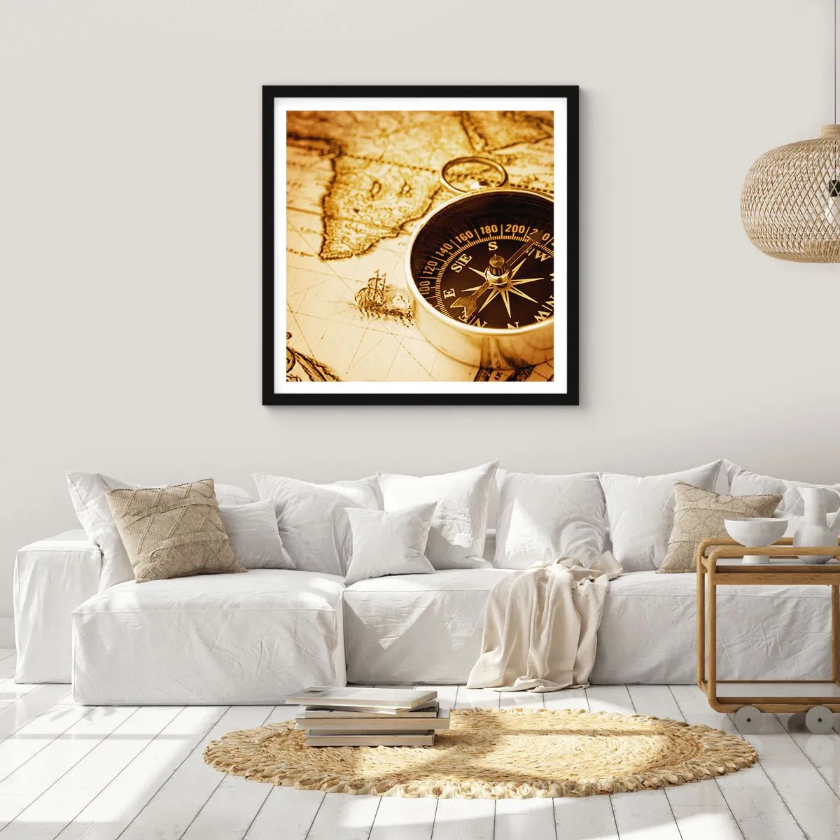 Poster in een zwarte lijst - Oost of west? - 60x60 cm