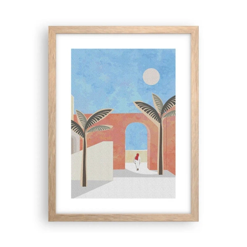 Een poster in een licht eiken lijst - Arabische dag - 30x40 cm