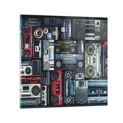 Schilderen op glas - Verlangen naar de jaren 80 - 30x30 cm