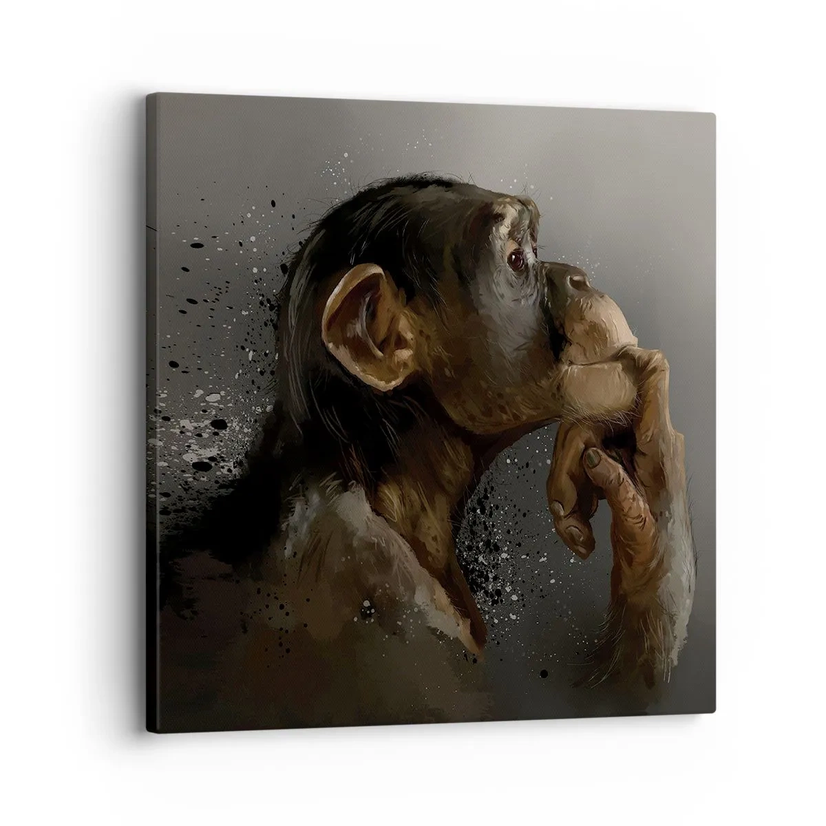 Schilderen op canvas - Zeker een denker - 30x30 cm
