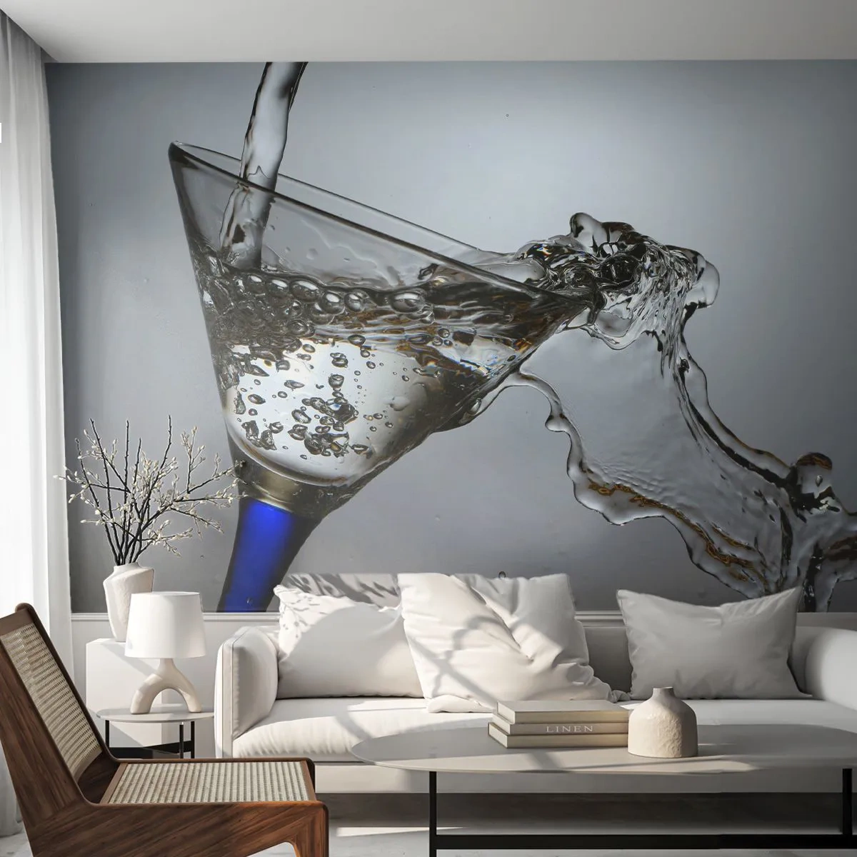 Fotobehang Standard Eco - Kristalwater in kristalglas - Glas, Cocktail, Gastronomie - 200x140 cm