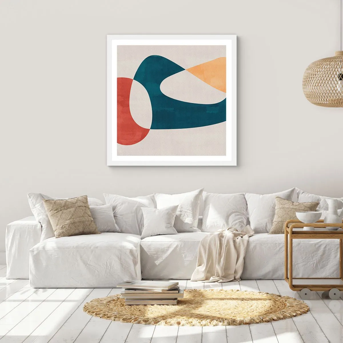 Poster in een witte lijst - Invloeden en metamorfoses - 60x60 cm