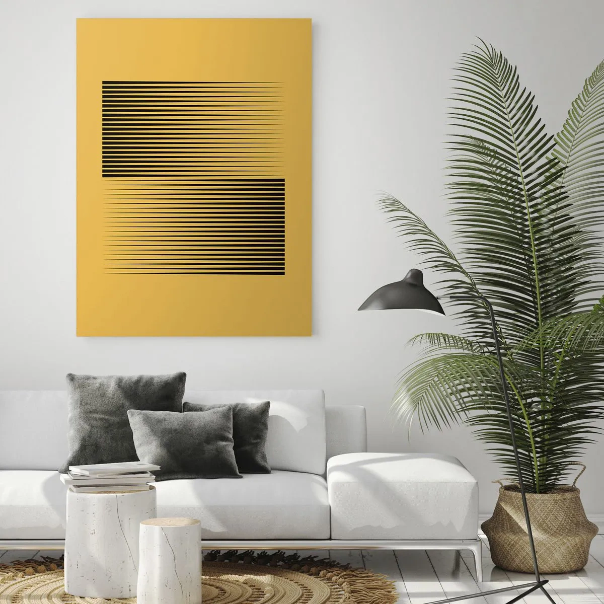 Schilderen op glas - Vierkant van tegenpolen - 50x70 cm