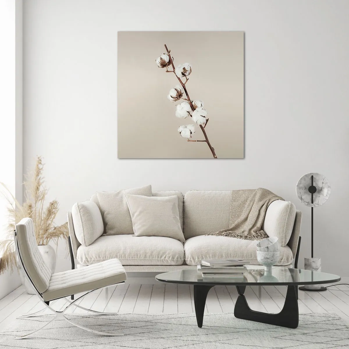 Schilderen op glas - Aan de bron van zachtheid - 60x60 cm