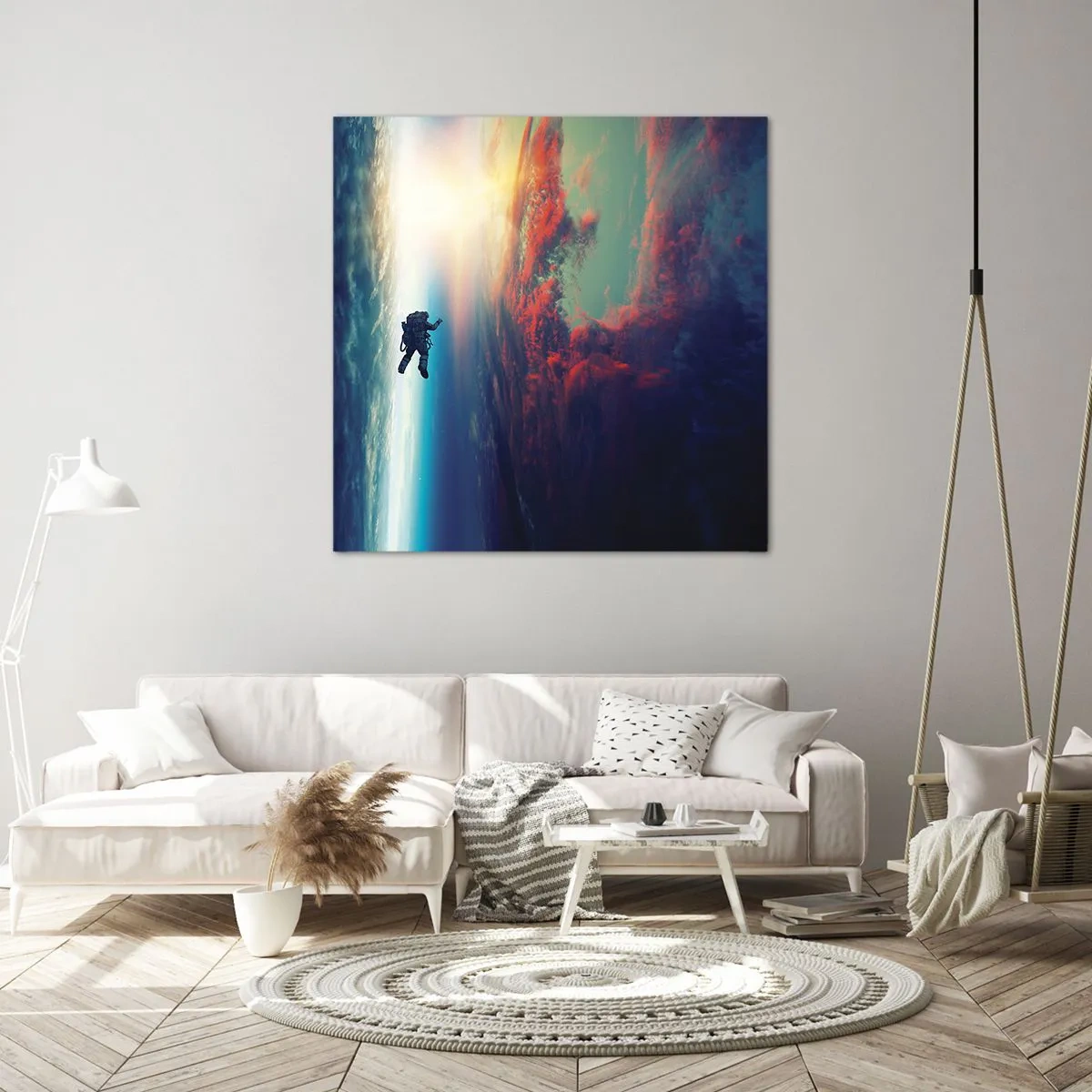 Schilderen op canvas - Ga het universum tegemoet - 70x70 cm