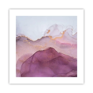 Poster - Lila en paarse golven - 40x40 cm