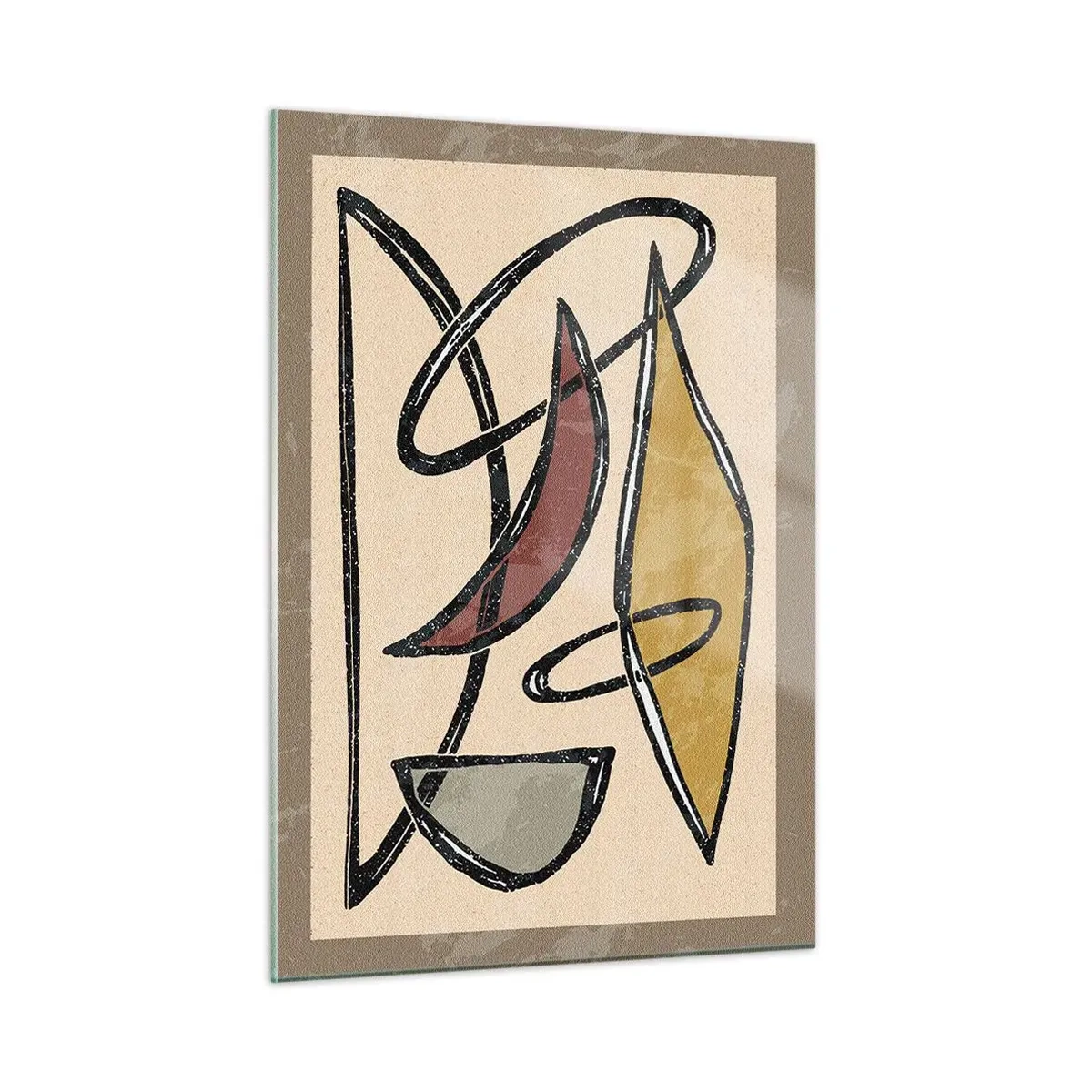 Schilderen op glas - Compositie – bogen en ovalen - 50x70 cm