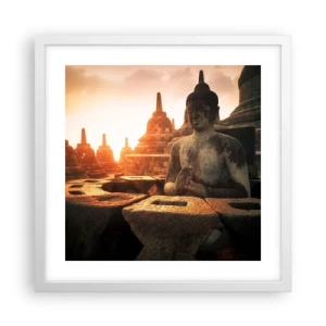 Poster in een witte lijst - Weer van grote wijsheid - 40x40 cm