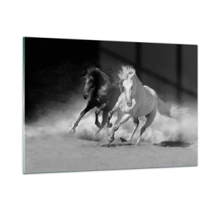 Schilderen op glas - Vrijheidsgalop - 120x80 cm