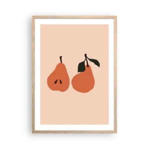 Een poster in een licht eiken lijst - Zoetheid zelf - 50x70 cm