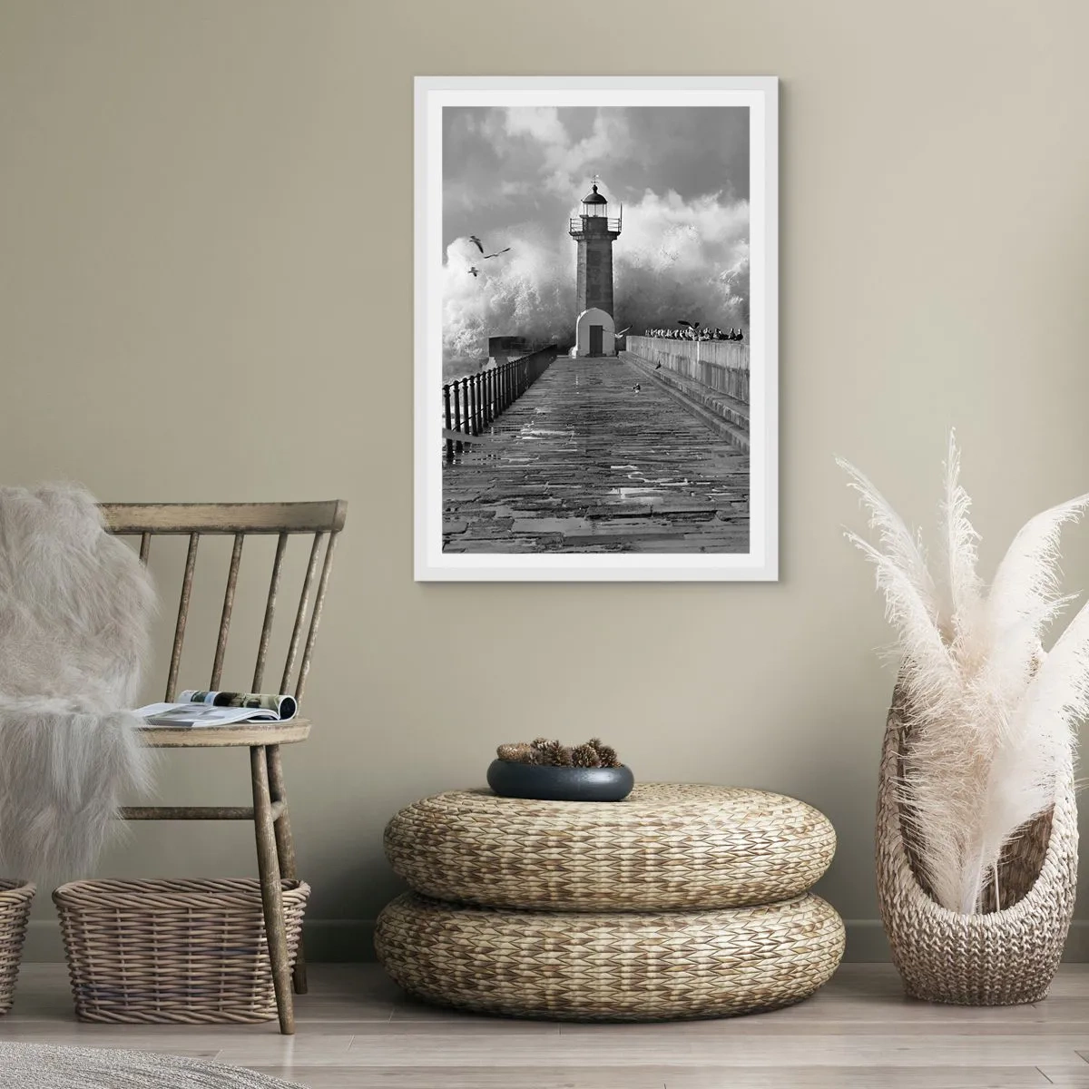 Poster in een witte lijst - Onbevreesd - 70x100 cm