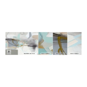 Fotobehang Monster Zelfklevend Deluxe Sticker - Mistige abstractie - Abstractie, Deel, Helder - 100x30 cm