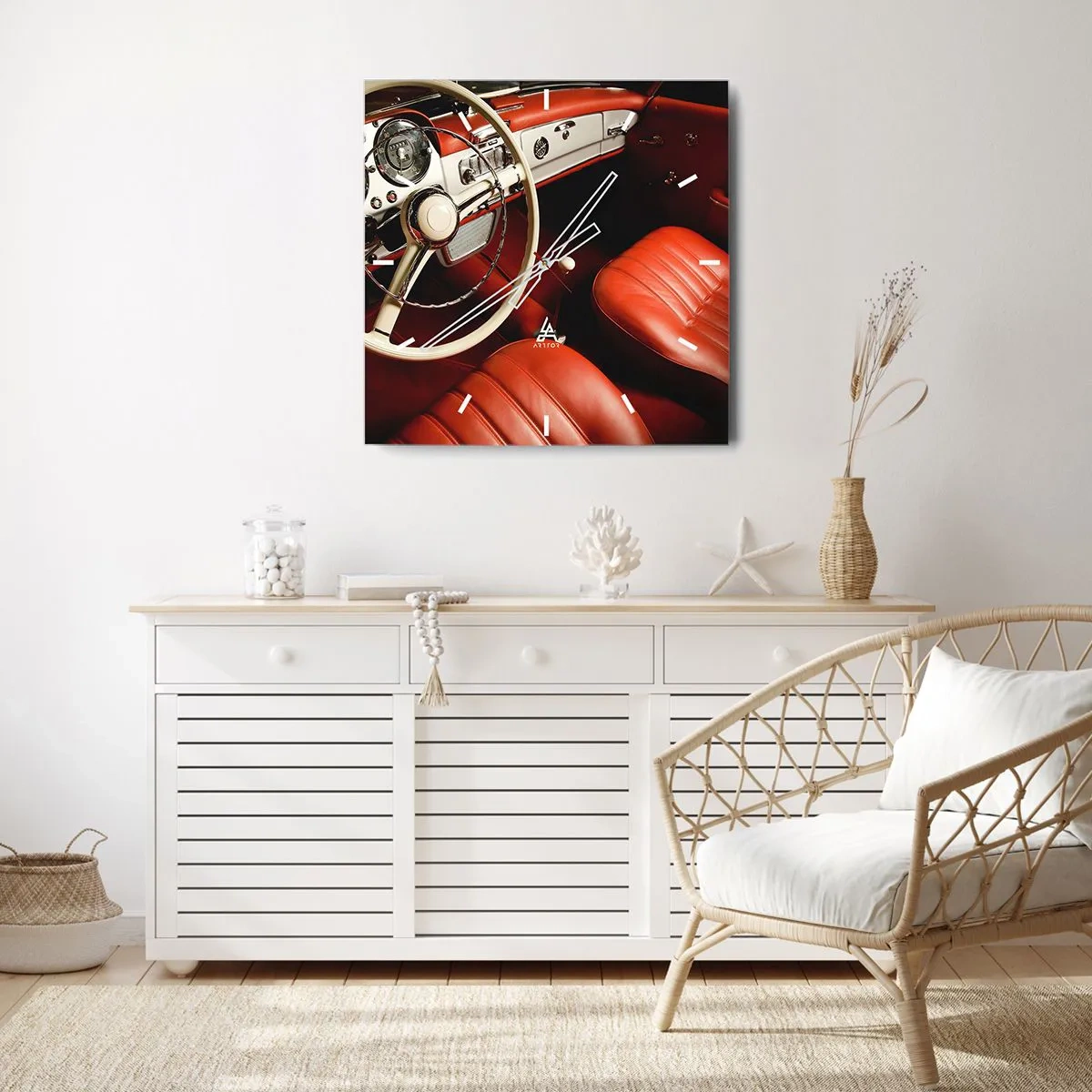 Wandklok - Klok - Vintage luxe - 30x30 cm