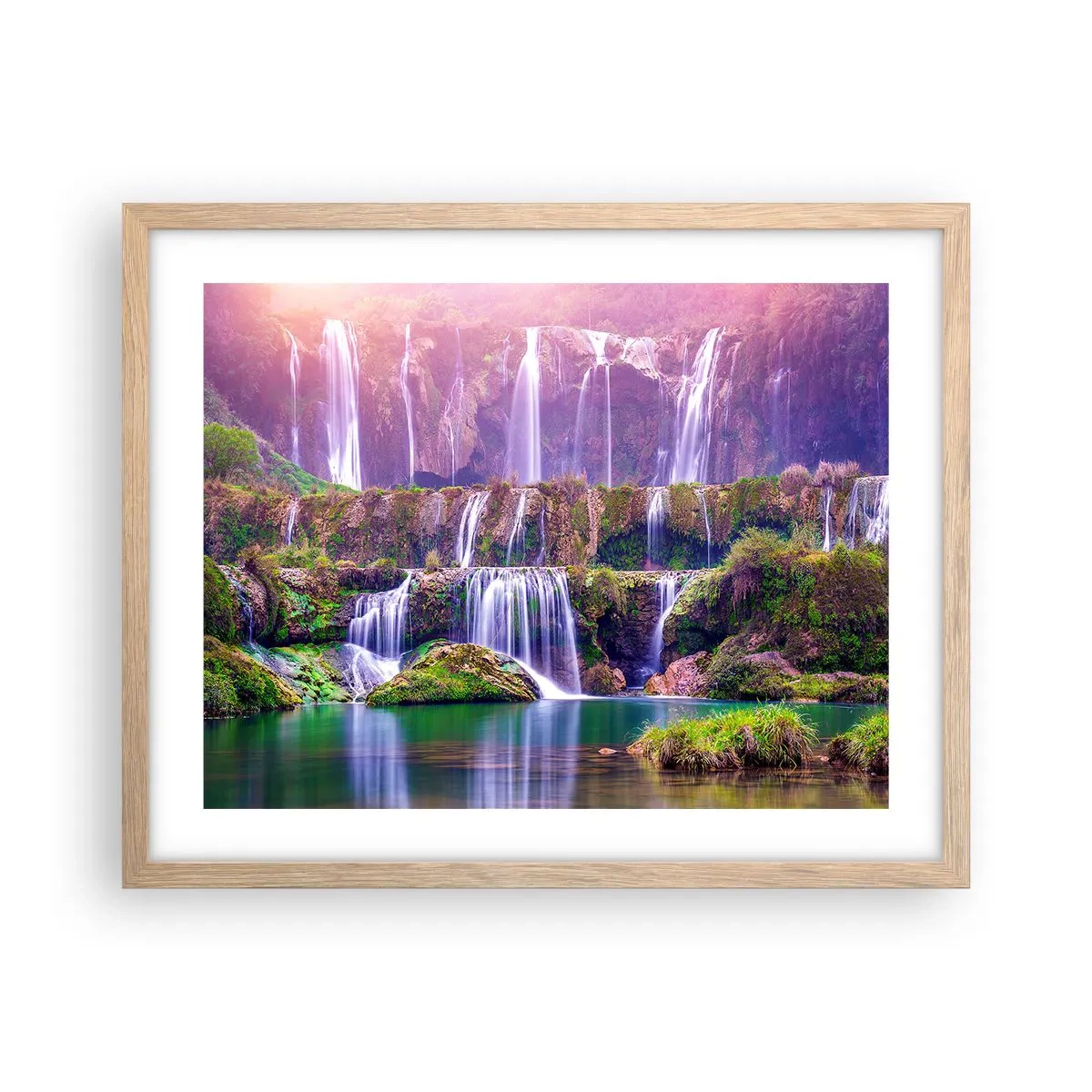 Een poster in een licht eiken lijst - Trap naar de hemel - 50x40 cm