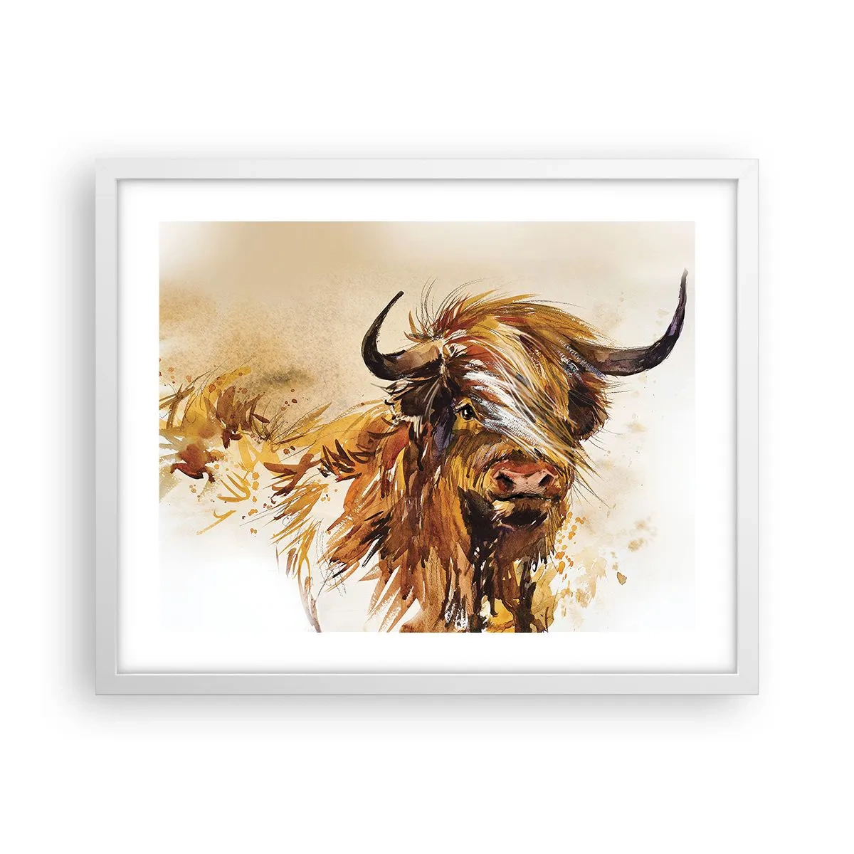 Poster in een witte lijst - Trots van de jager - 50x40 cm