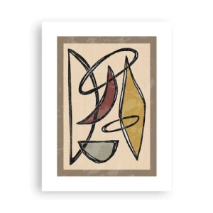Poster - Compositie – bogen en ovalen - 30x40 cm