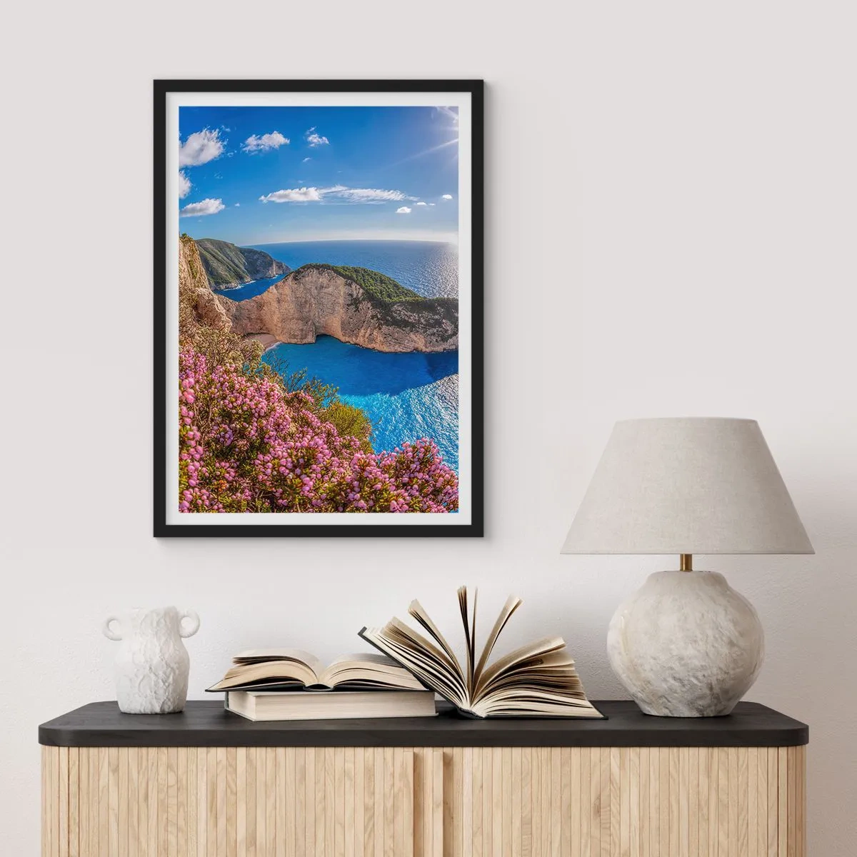Poster in een zwarte lijst - Mijn geweldige Griekse vakantie - 70x100 cm