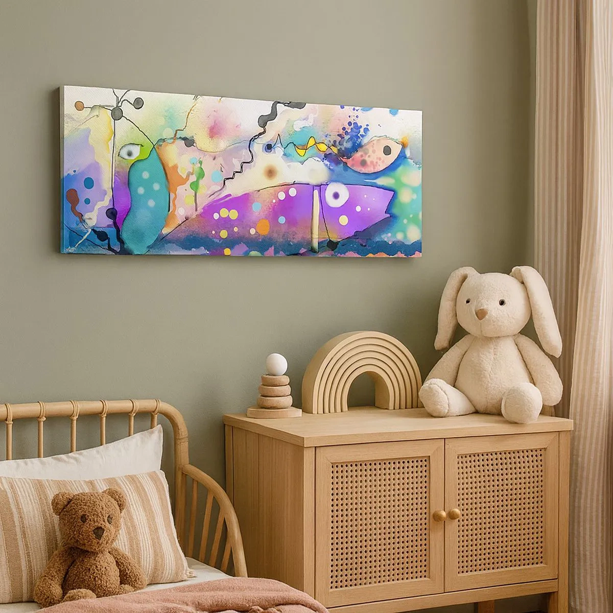 Schilderen op canvas - Geen woorden! - 100x40 cm