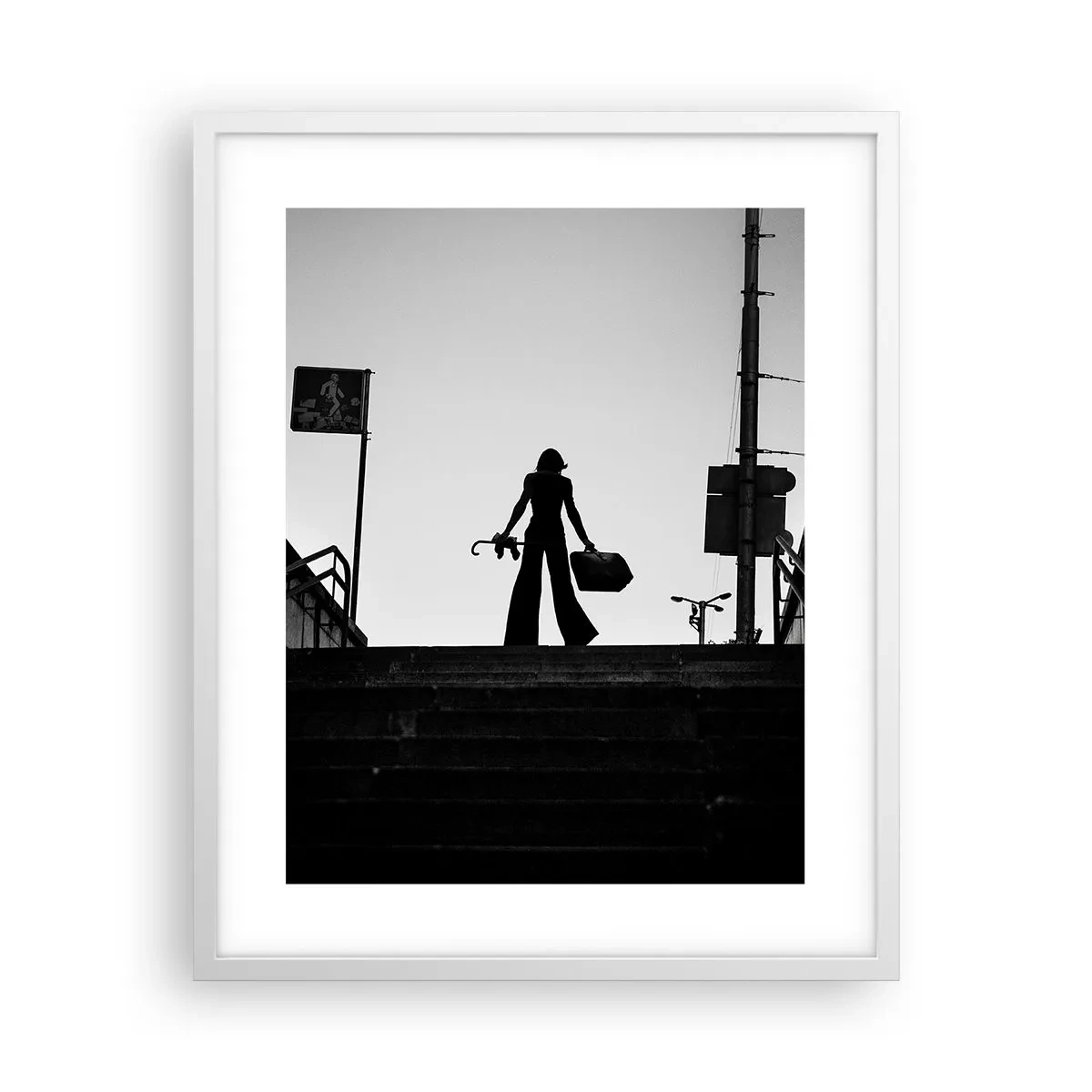 Poster in een witte lijst - Stedelijk dwalen - 40x50 cm