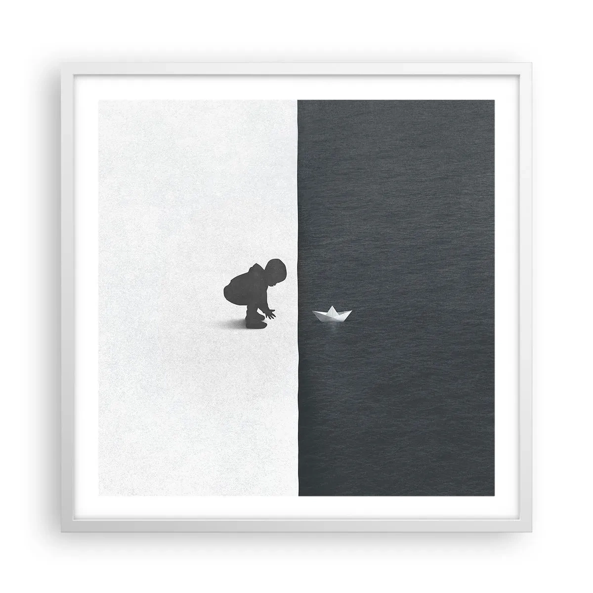 Poster in een witte lijst - Geweldige expeditie - 60x60 cm
